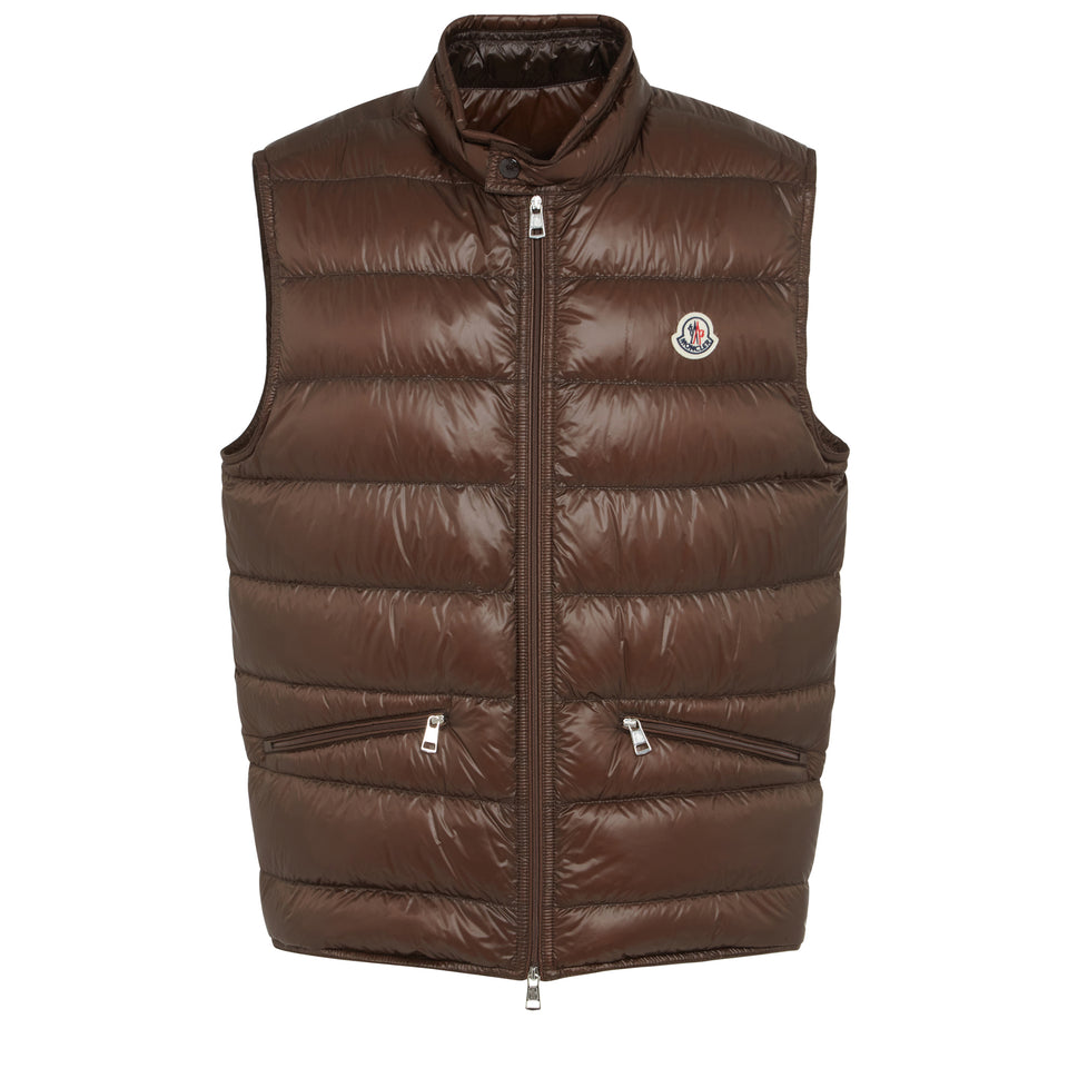 Gilet ''Gui'' in tessuto marrone