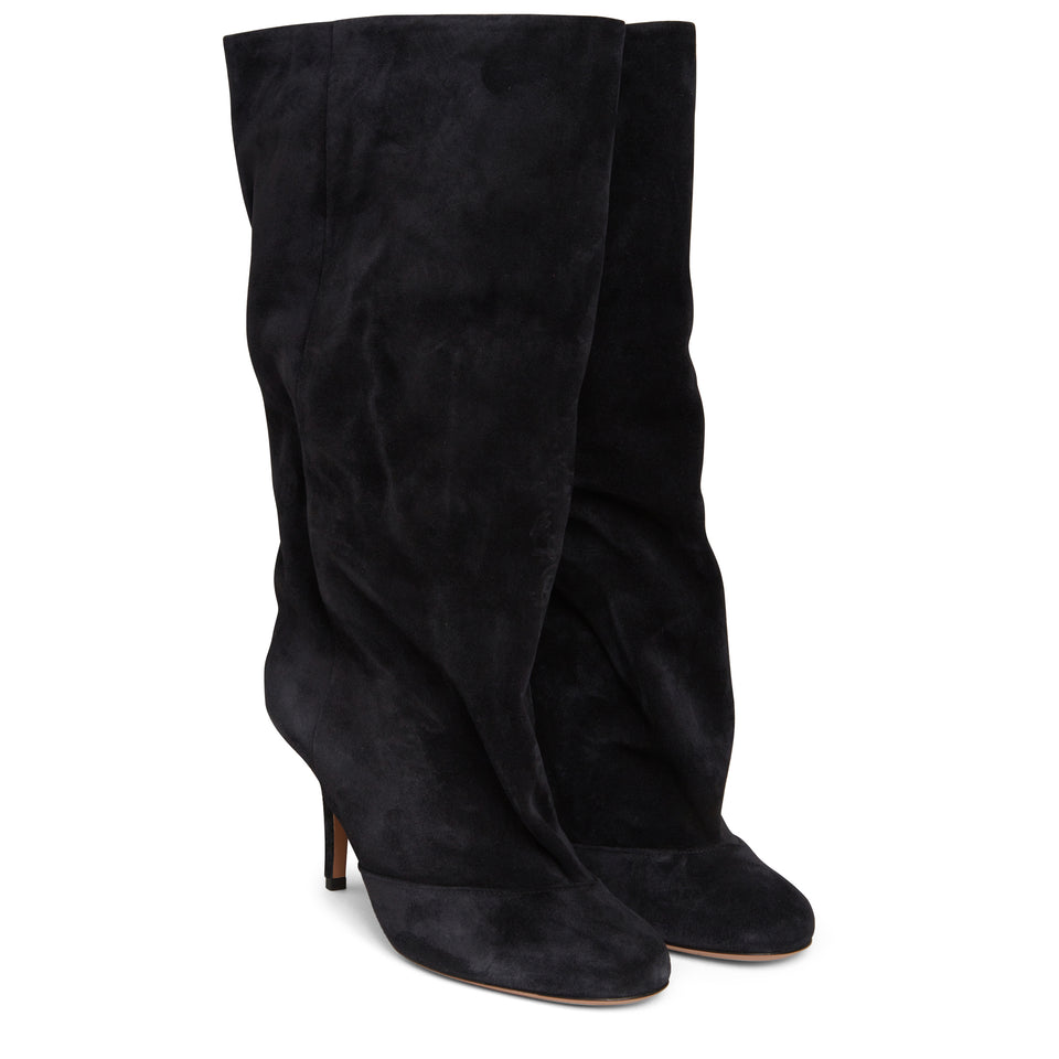 "Esther 75" boot in black suede