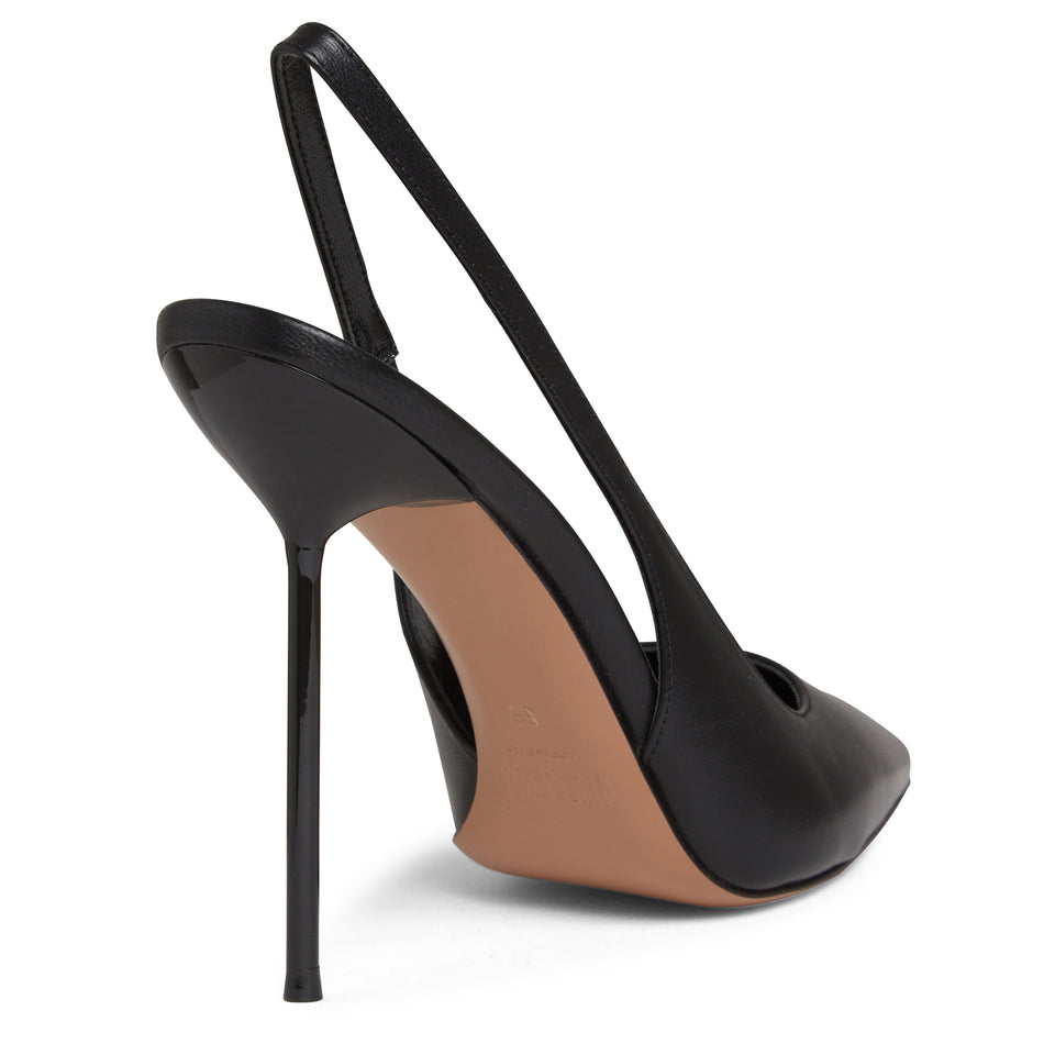 Slingback "Lidia" in pelle nera