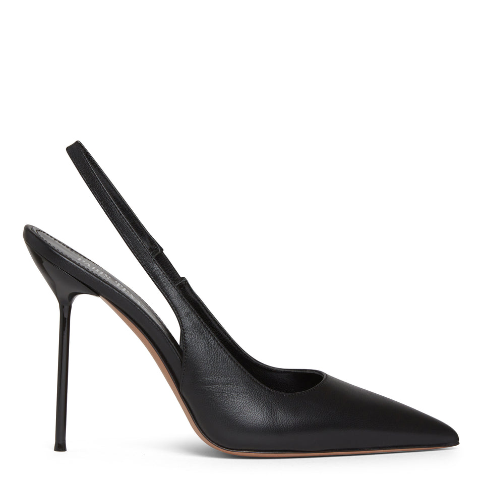 Slingback "Lidia" in pelle nera