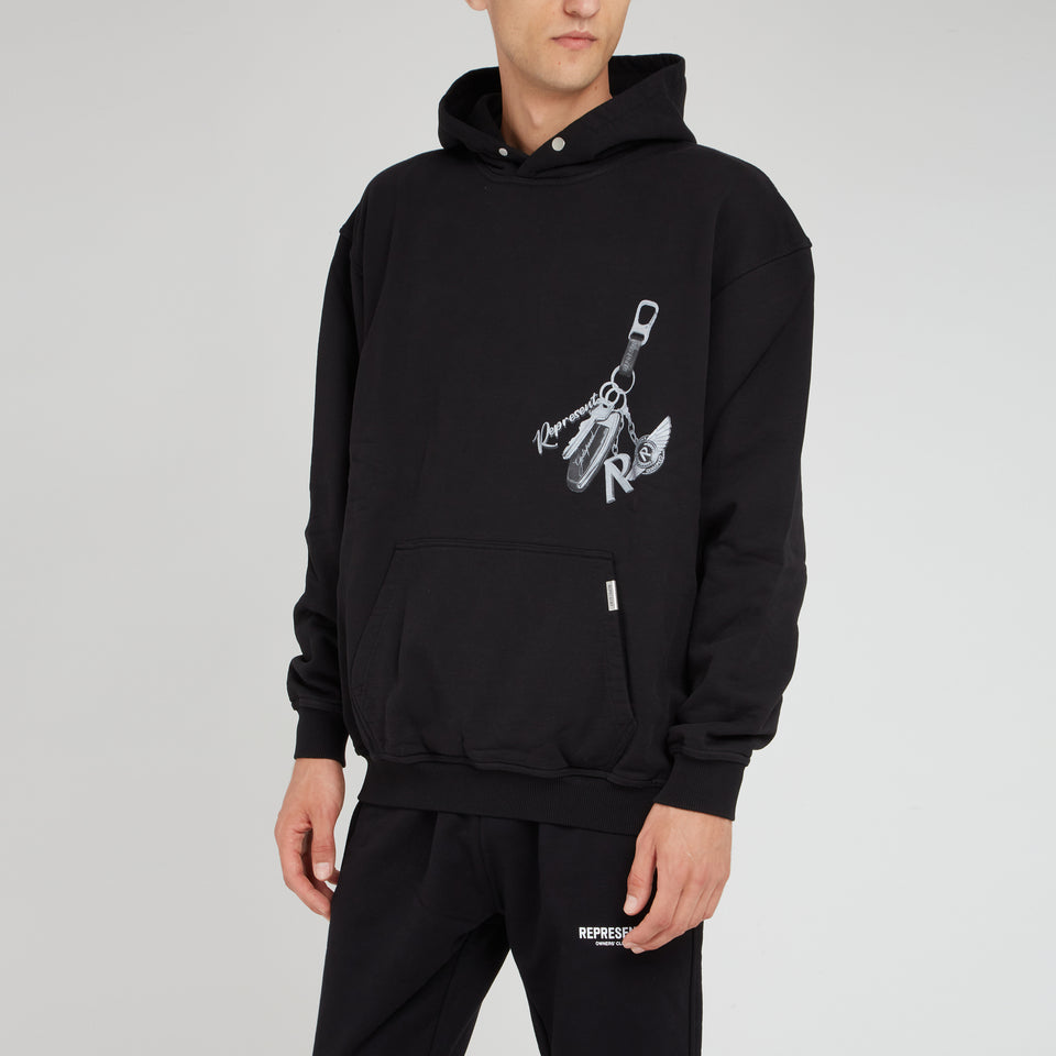 Black cotton sweatshirt