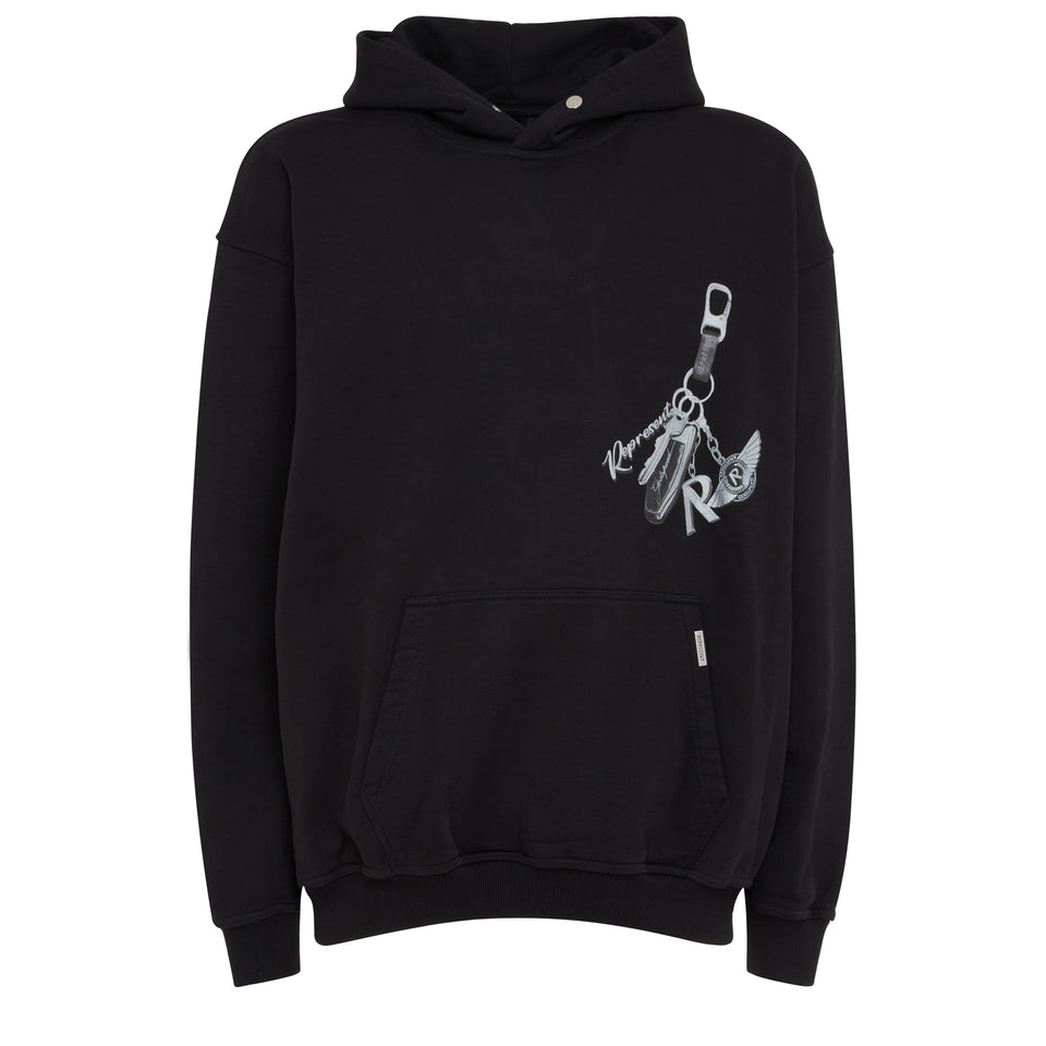 Black cotton sweatshirt