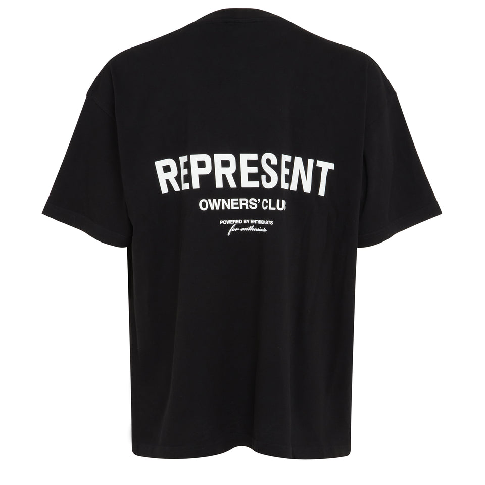 ''Owners club'' T-shirt in black cotton