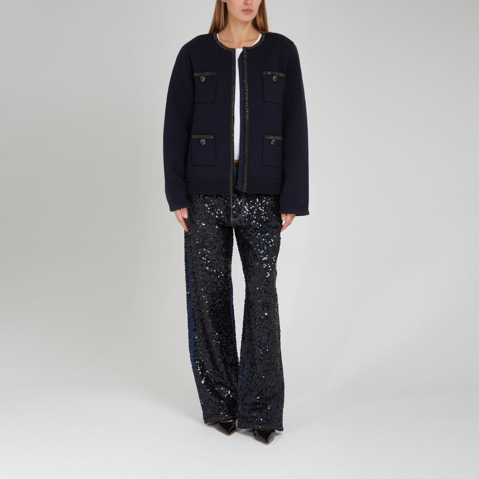 SELF-PORTRAIT AW24-168CNAVY