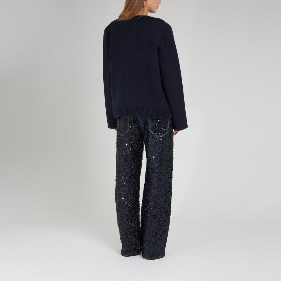 SELF-PORTRAIT AW24-168CNAVY