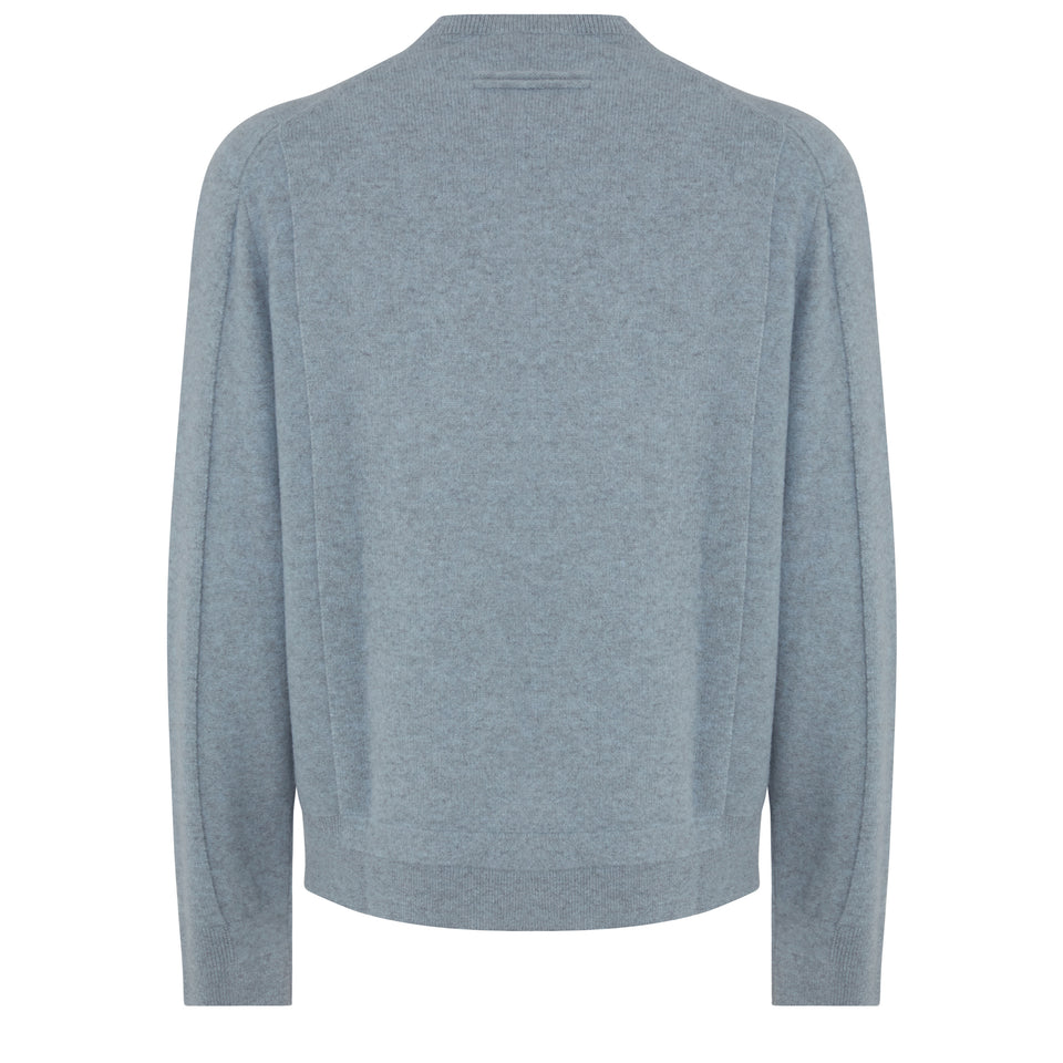 Blue wool sweater