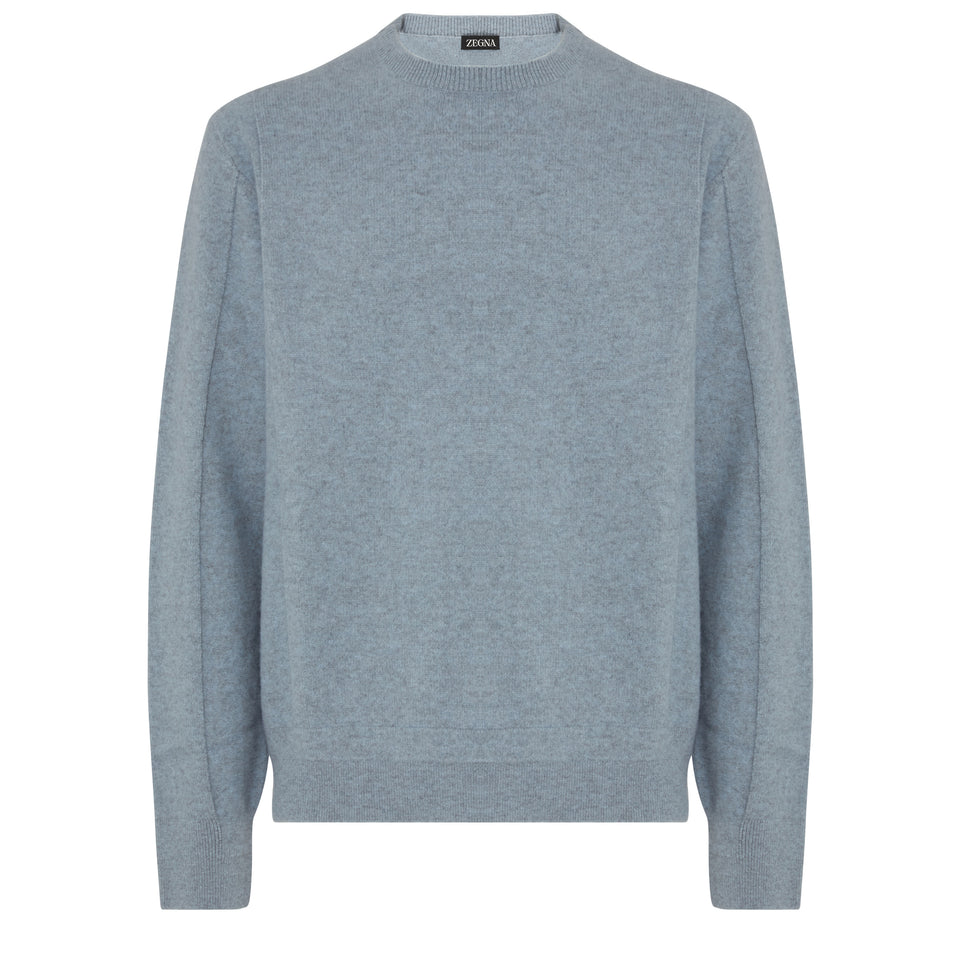 Blue wool sweater