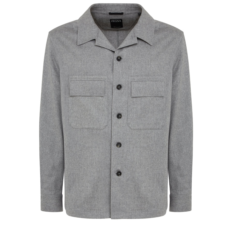 Grey cashmere shirt