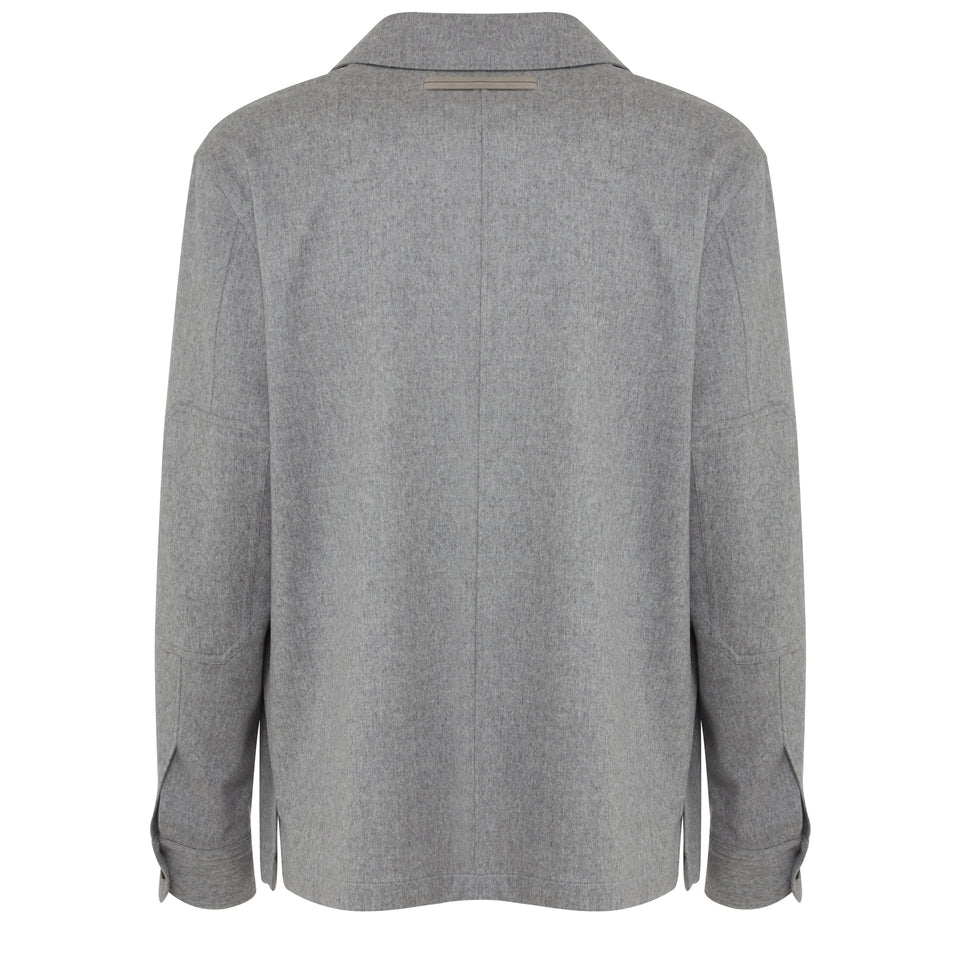 Grey cashmere shirt