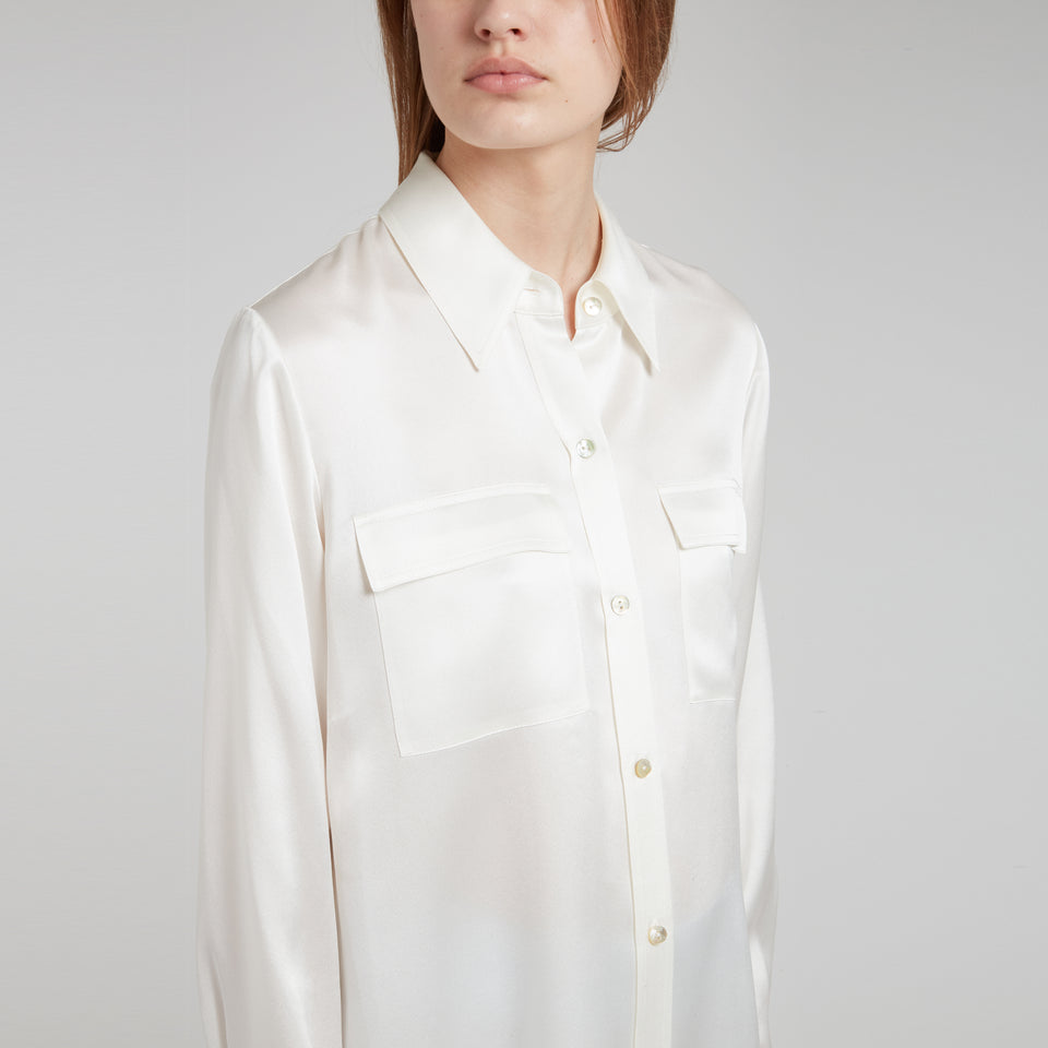 Camicia in seta bianca