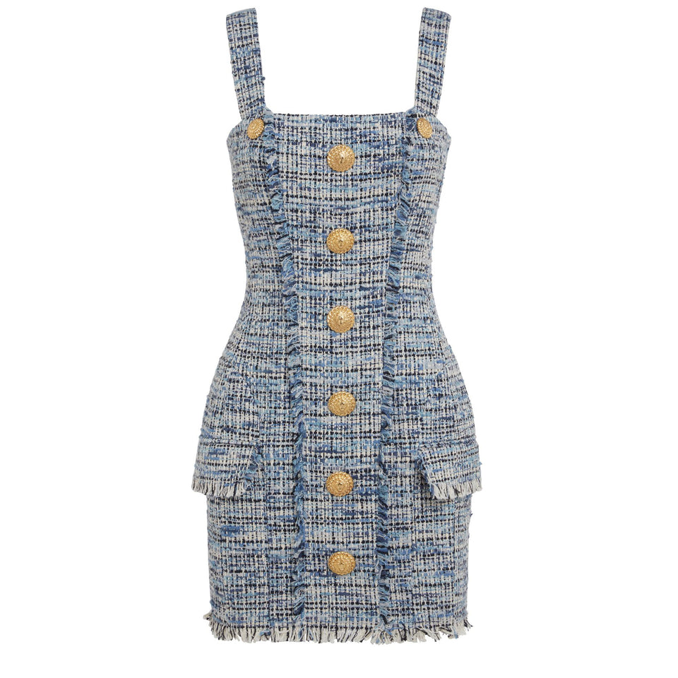 Light blue tweed dress