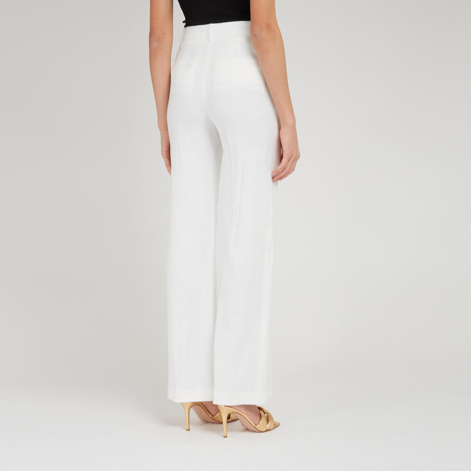 White linen trousers