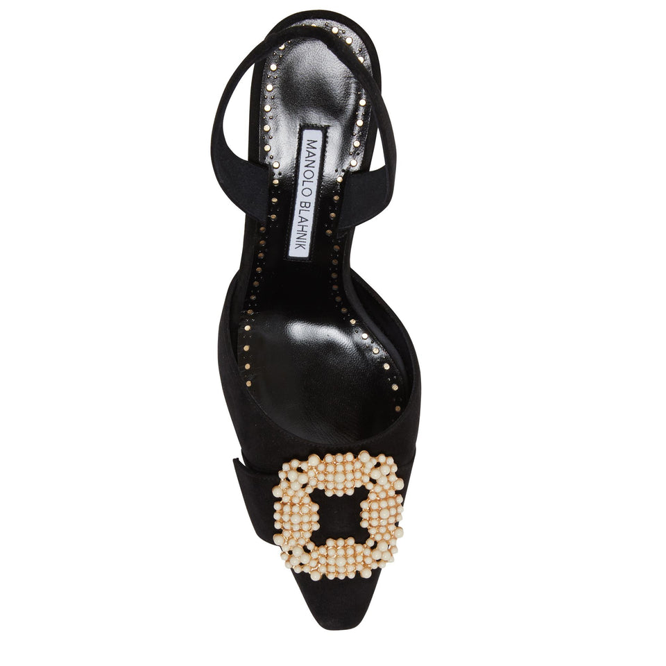 Decolletè "Gibsli 70'' in suede nero 125-2897 BLCKYOTH MANOLO BLAHNIK 