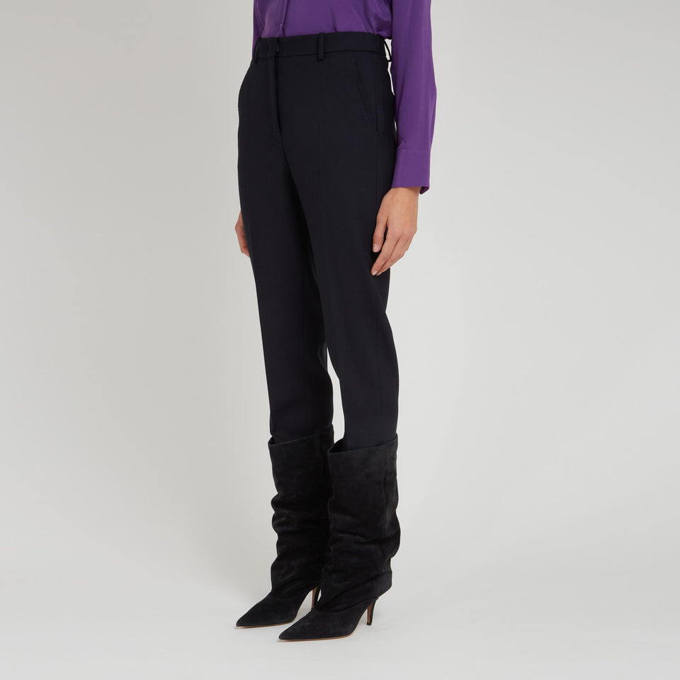 Tailored trousers in blue wool