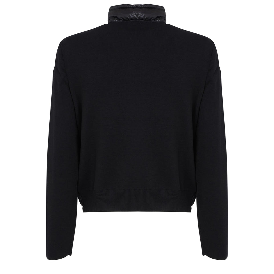 Black fabric cardigan