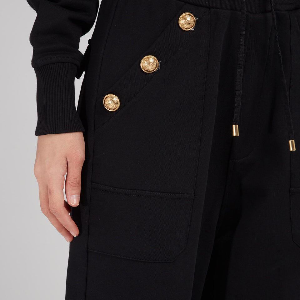 Pantalone in cotone nero - GIO MORETTI