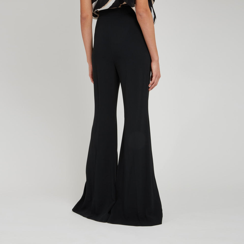 Pantalone svasato in tessuto nero P0029NP24CD004 BK001 ELIE SAAB 