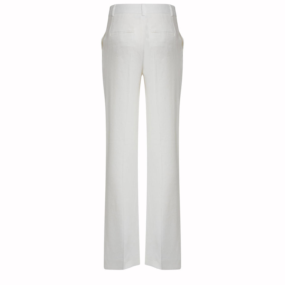 White linen trousers