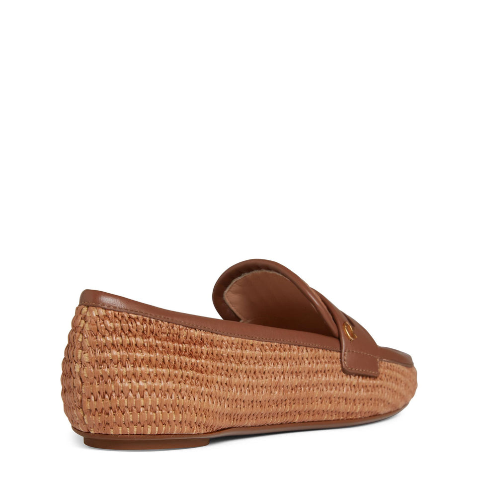 Mocassino ''Giorgia'' in tessuto beige G25324 05GOMBNCUCU GIANVITO ROSSI 