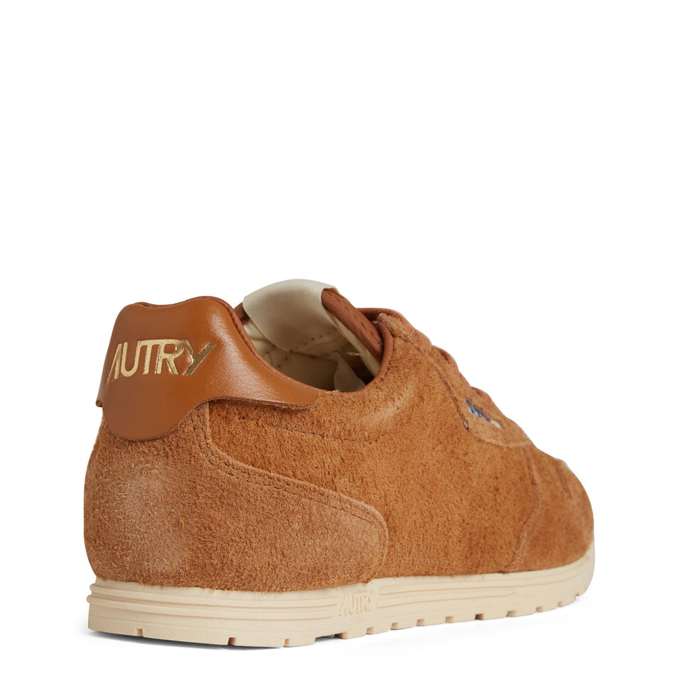 Sneakers ''Windspin'' in suede marrone WSLW-PB04 BROWN AUTRY 