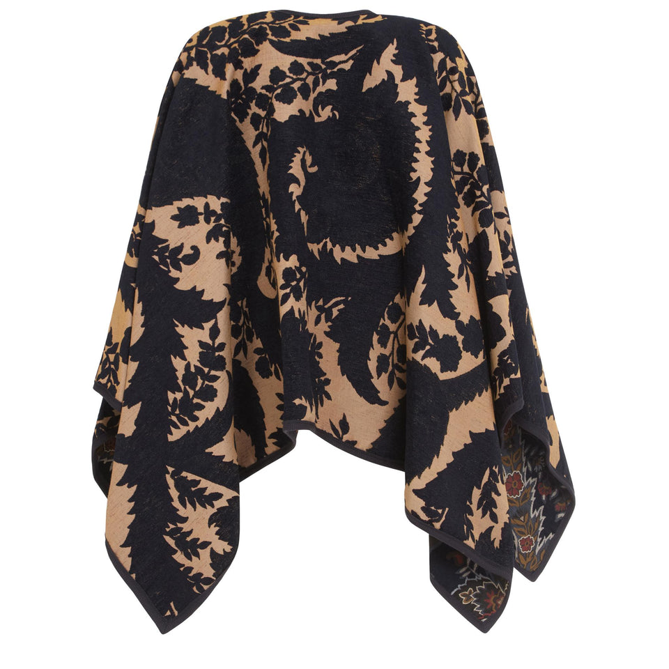 Cappa in tessuto multicolor