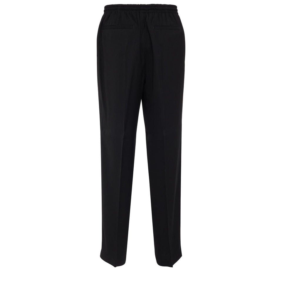 Black fabric trousers