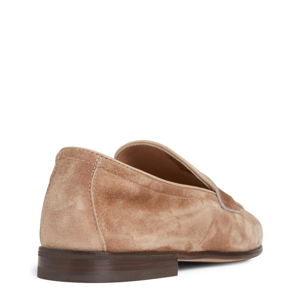 Mocassini in suede beige MZUCAHG730 C2767 BRUNELLO CUCINELLI 