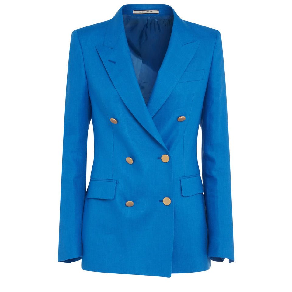 Blazer doppio petto ''J-Parigi'' in tessuto blu