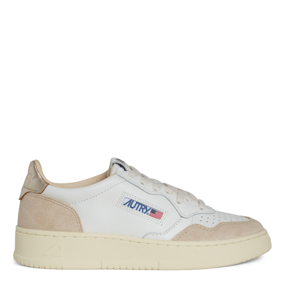 Sneakers ''Medalist Low'' in pelle bianca AULW LS75WHT/GOLD AUTRY 