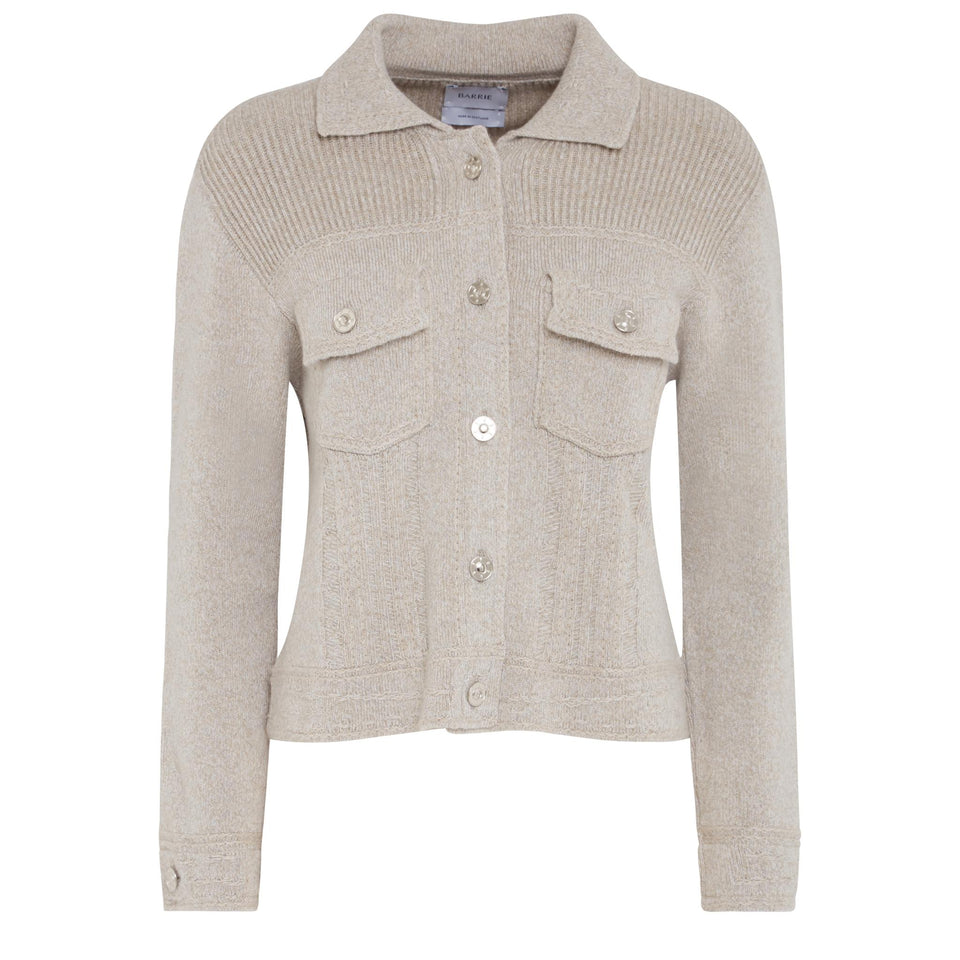 Beige Cashmere Cardigan