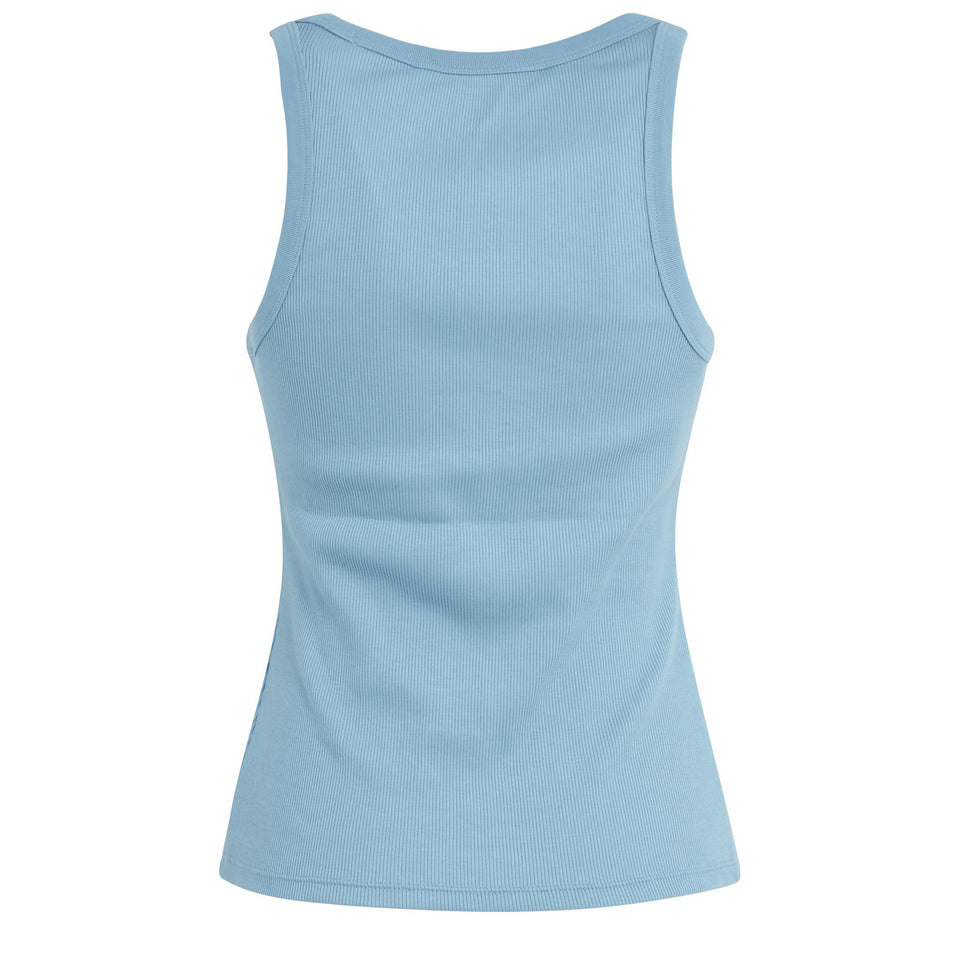 Canotta "Birke" in cotone azzurra