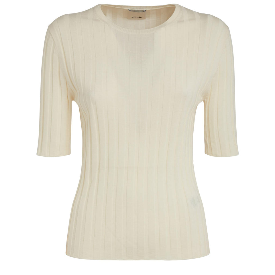 Maglia in lana bianca