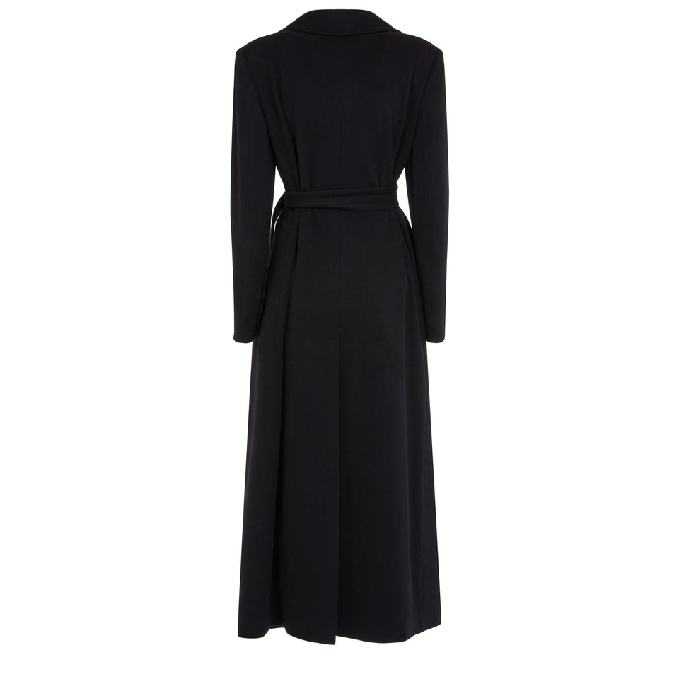 Cappotto doppio petto in lana nero