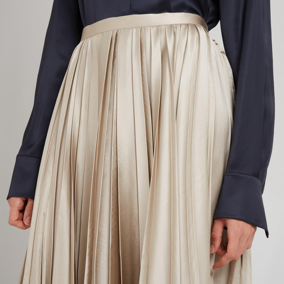 Gonna in tessuto beige S00120 2TP225M1028 DEL CORE 