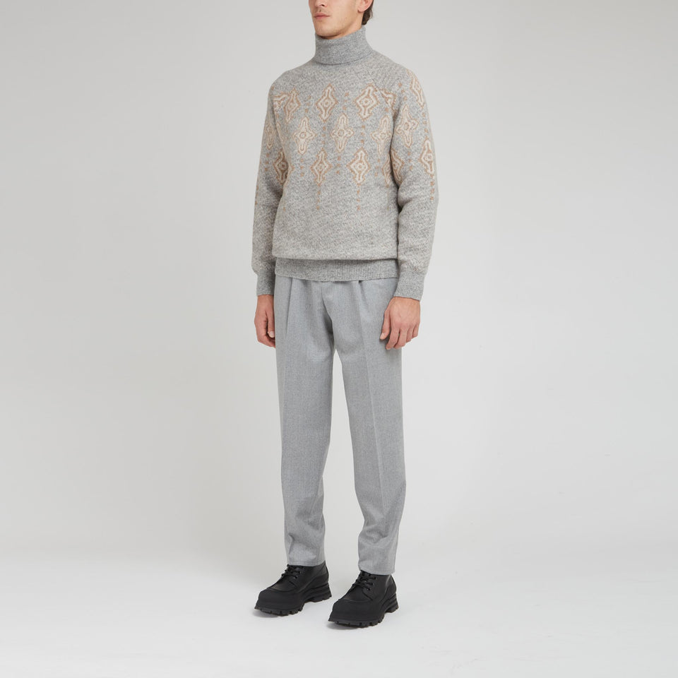 Dolcevita in lana grigio