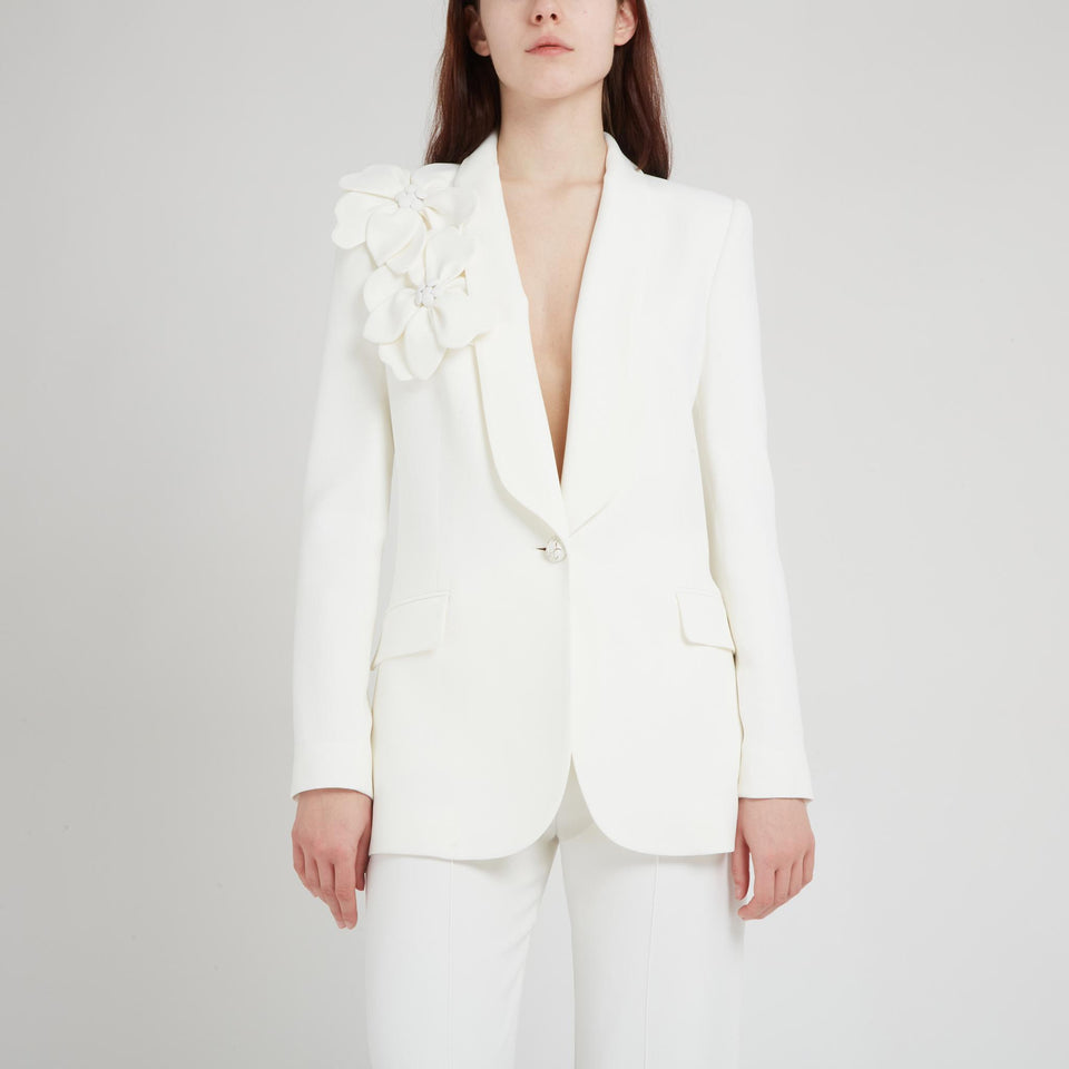 Blazer in cady bianco J0003NR25 CD003W0005 ELIE SAAB 