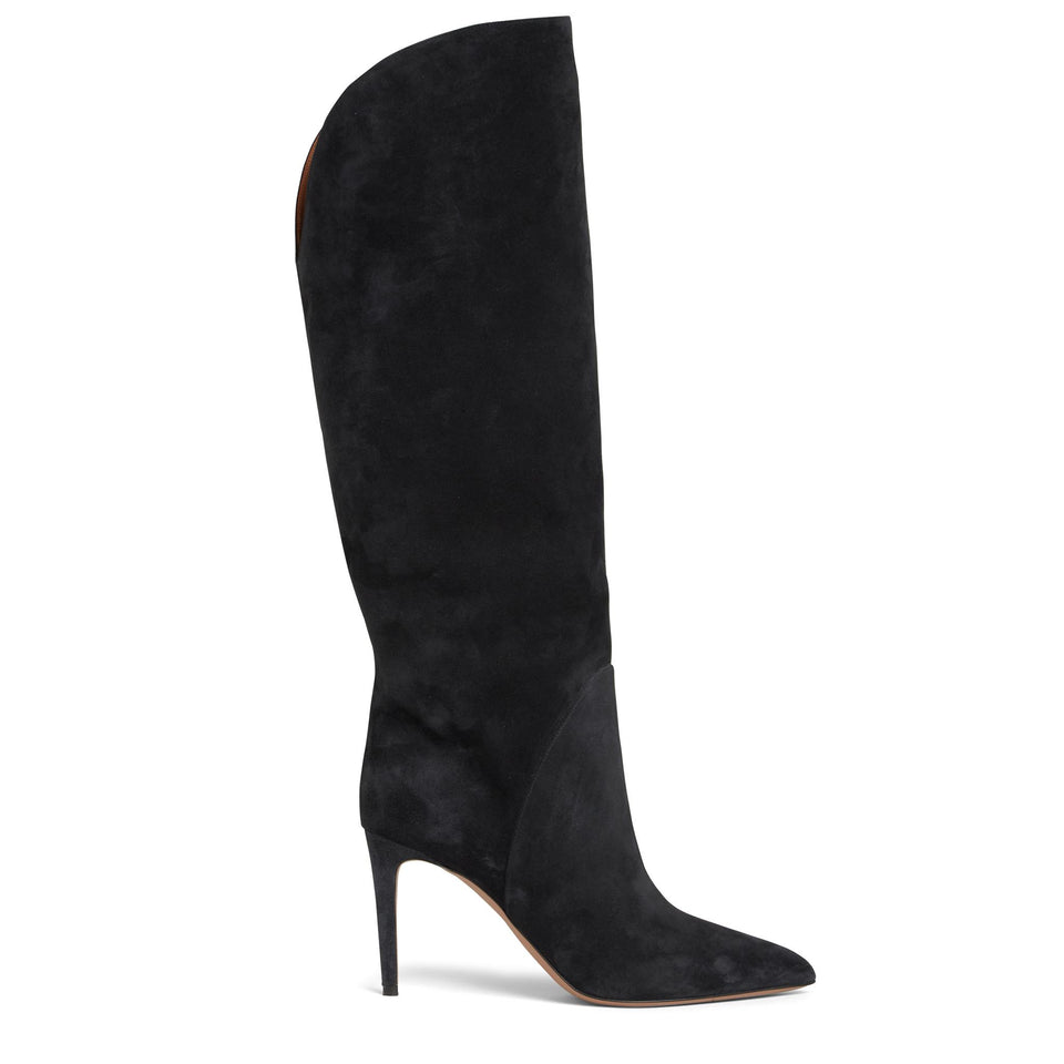 Stivale "Gaia" in suede nero PX1446 XV003OFF BLACK PARIS TEXAS 