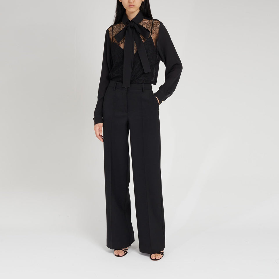 Camicia ricamata in tessuto nera 15678 BLACK ELIE SAAB 