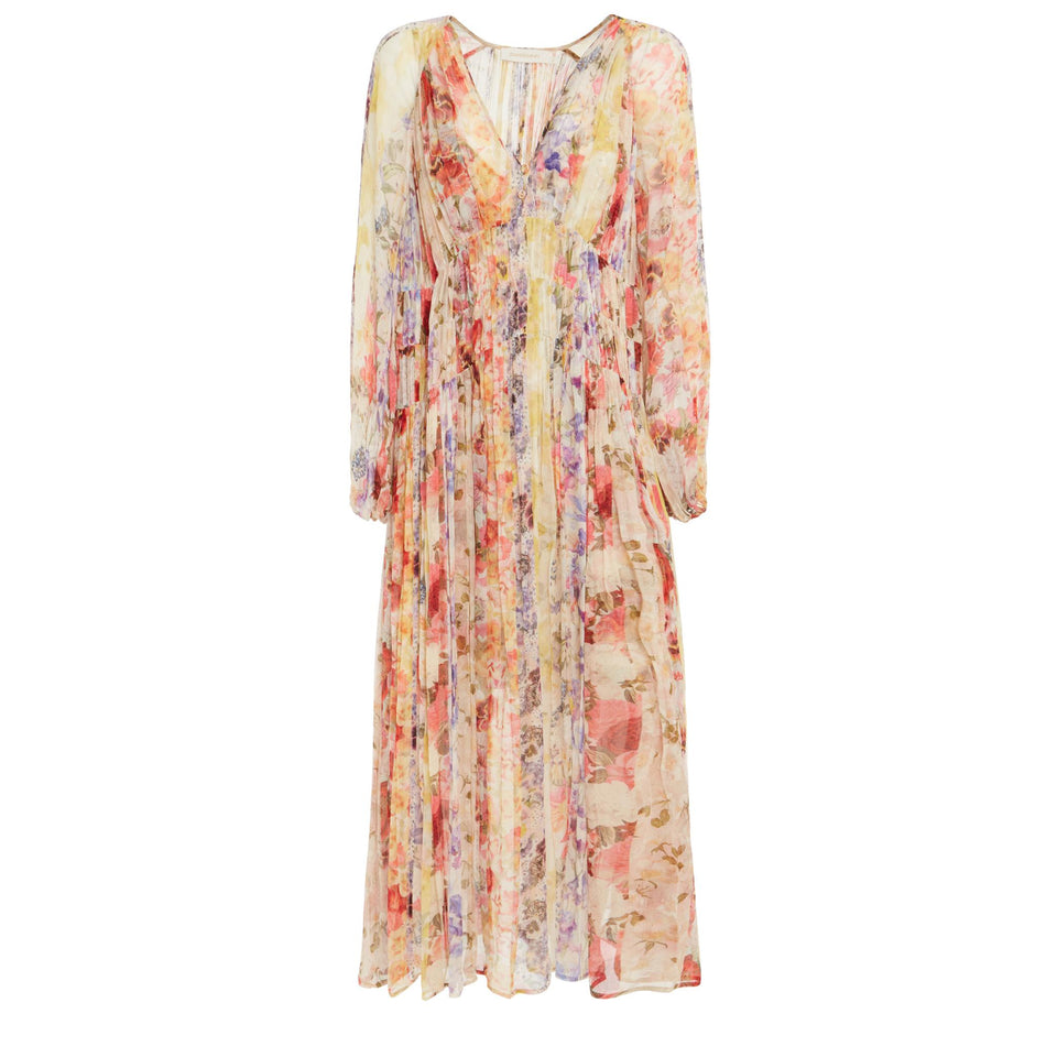 Dress in multicolor fabric