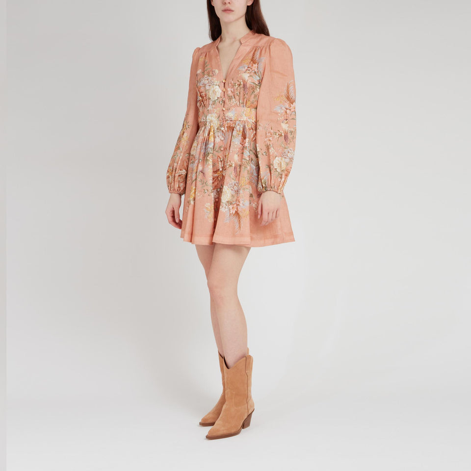 Abito "Tallow" in lino rosa