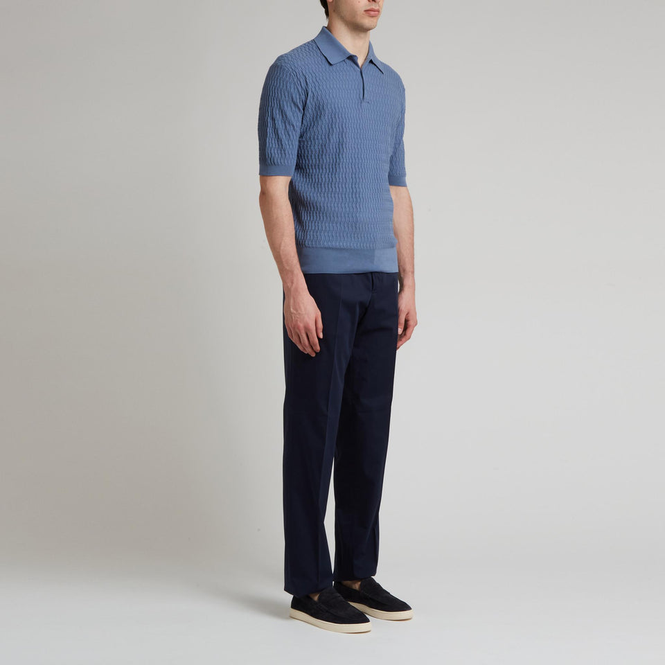 Light blue cotton polo