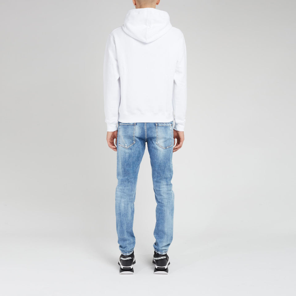 Felpa in cotone bianca