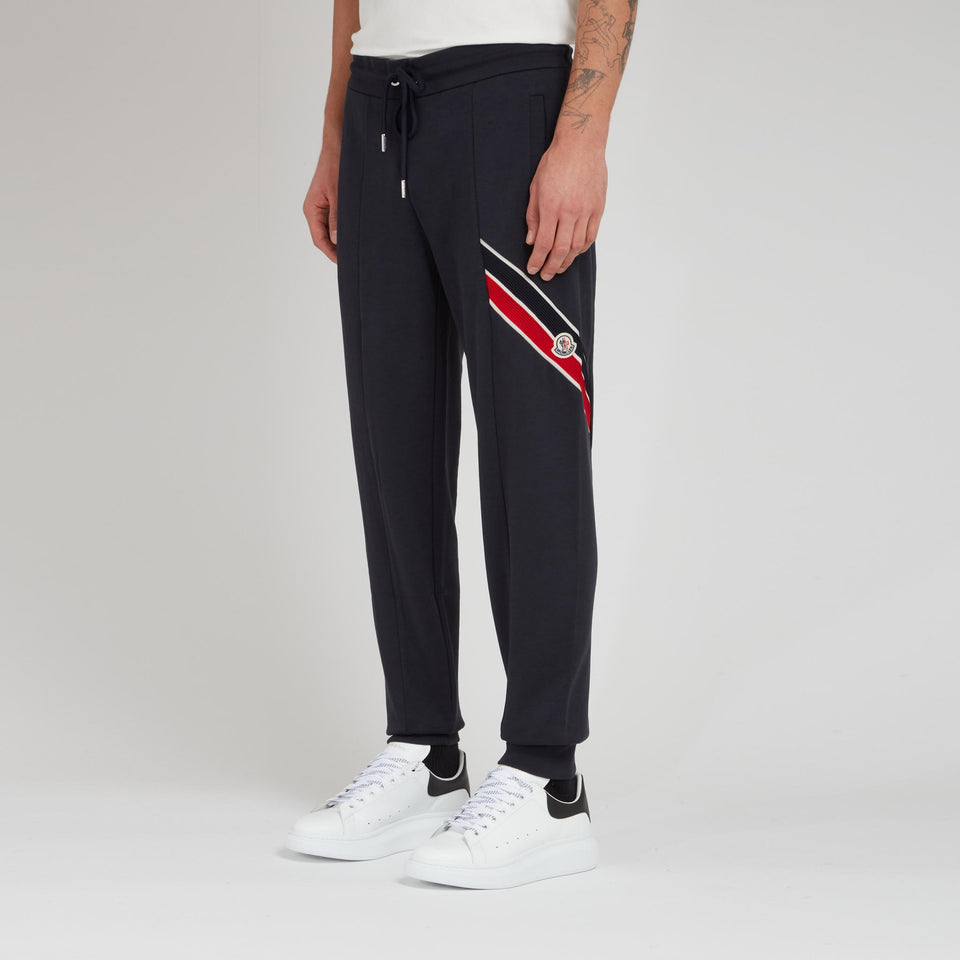 Pantalone jogger in cotone blu