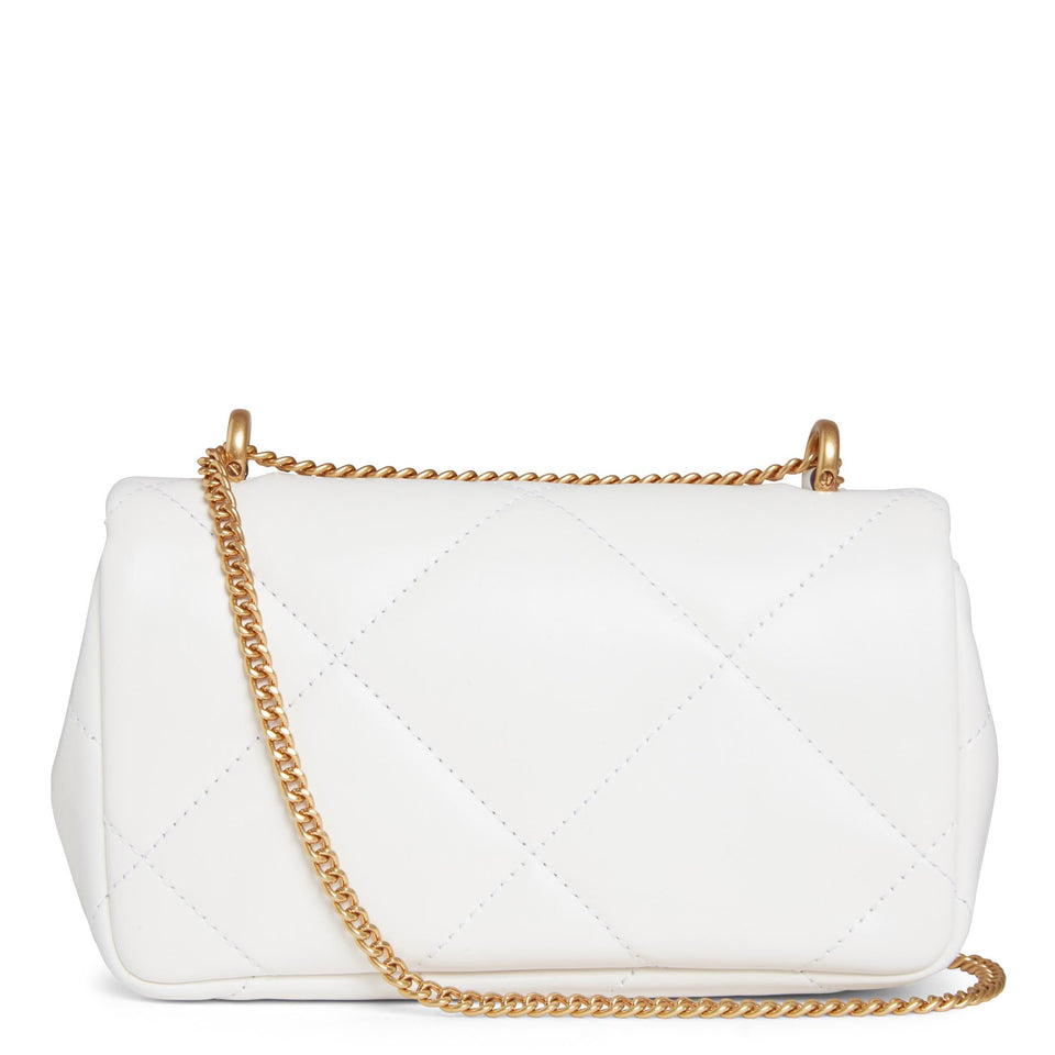 Borsa "Kira Diamond Quilt Mini" in pelle bianca 154710 100 TORY BURCH 