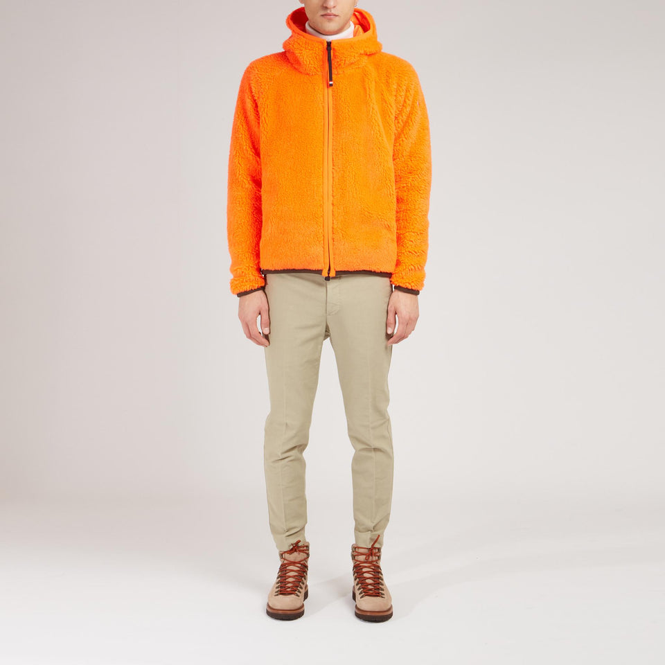 Felpa in pile arancione - GIO MORETTI