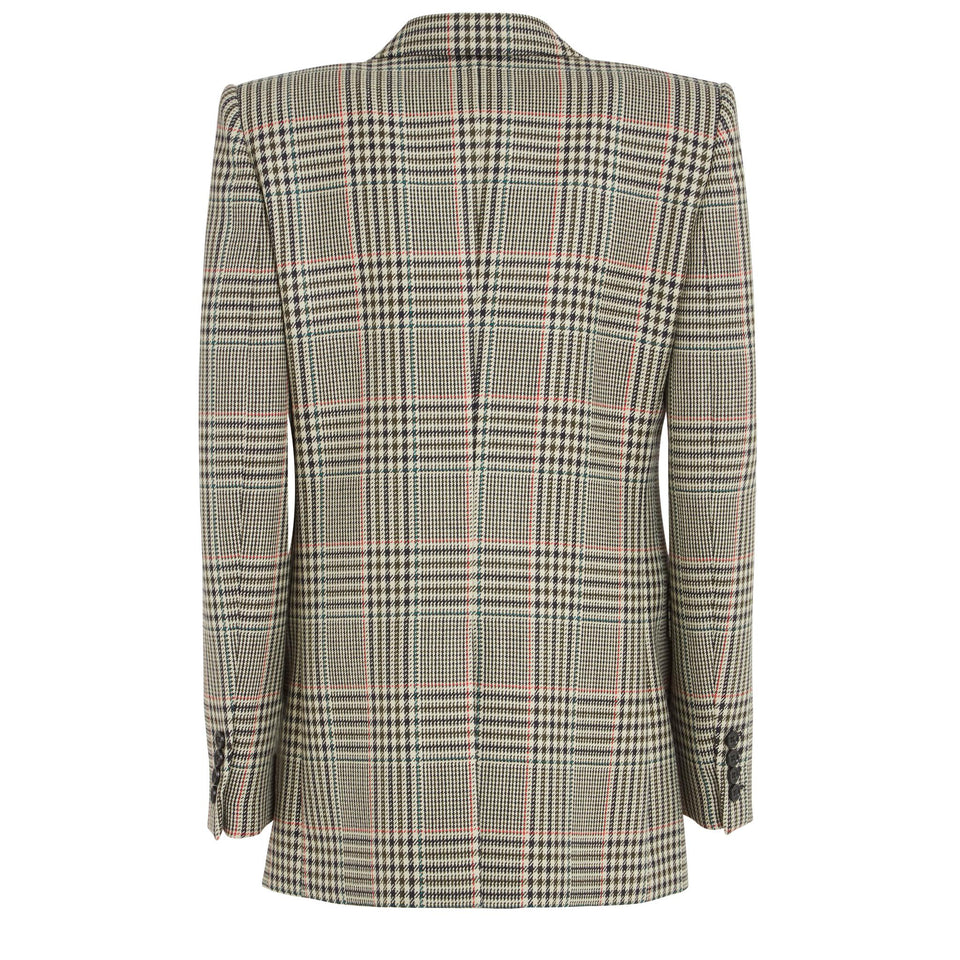 Giacca doppio petto in lana multicolor