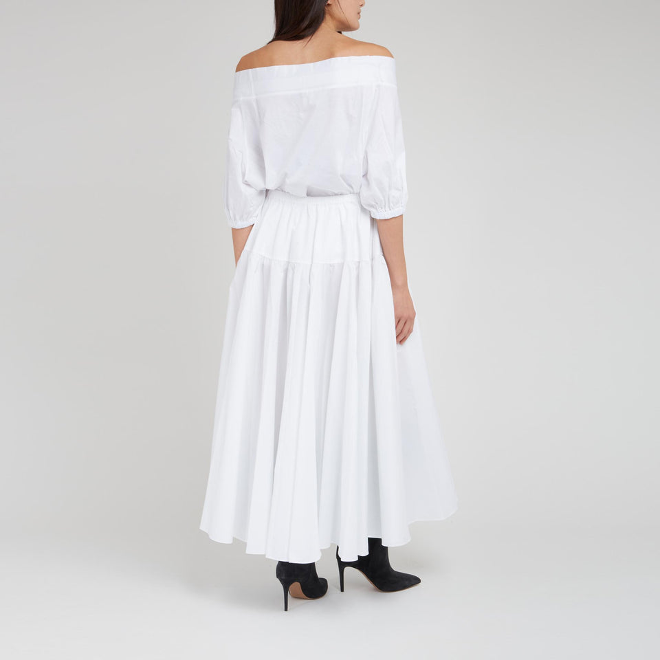 Top in cotone bianco