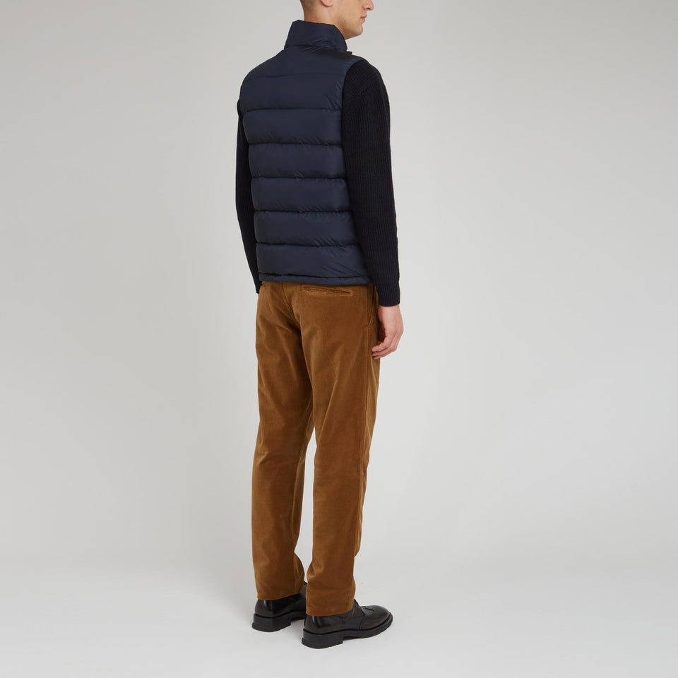 Gilet in tessuto blu