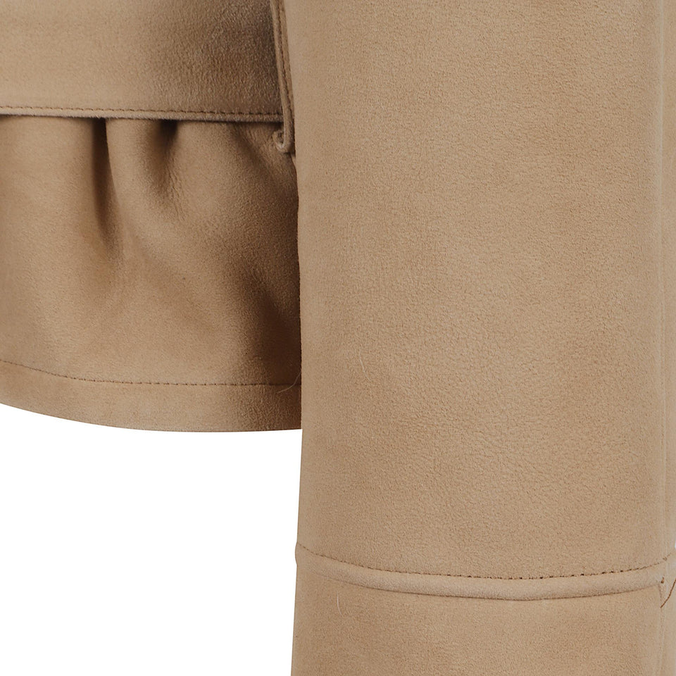 Giubbotto in suede beige SA25-8892 REDBEIGE SWORD 