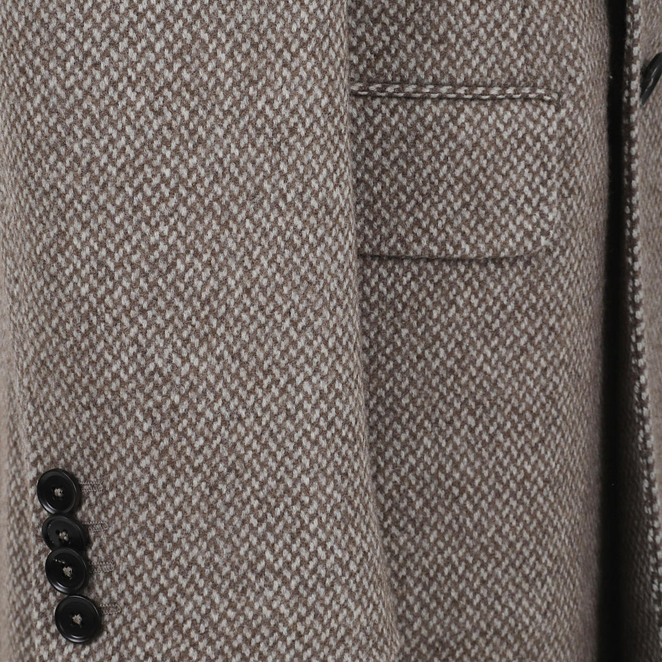 Cappotto doppio petto in lana beoge R297722A2 4DG4G0NR-001 ZEGNA 